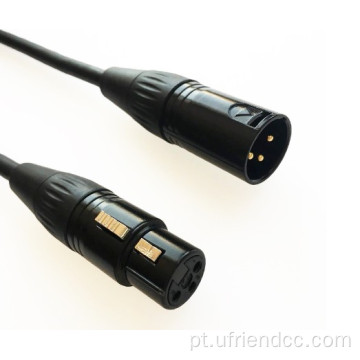 XLR Cabo de microfone de conector de cabo masculino para fêmea